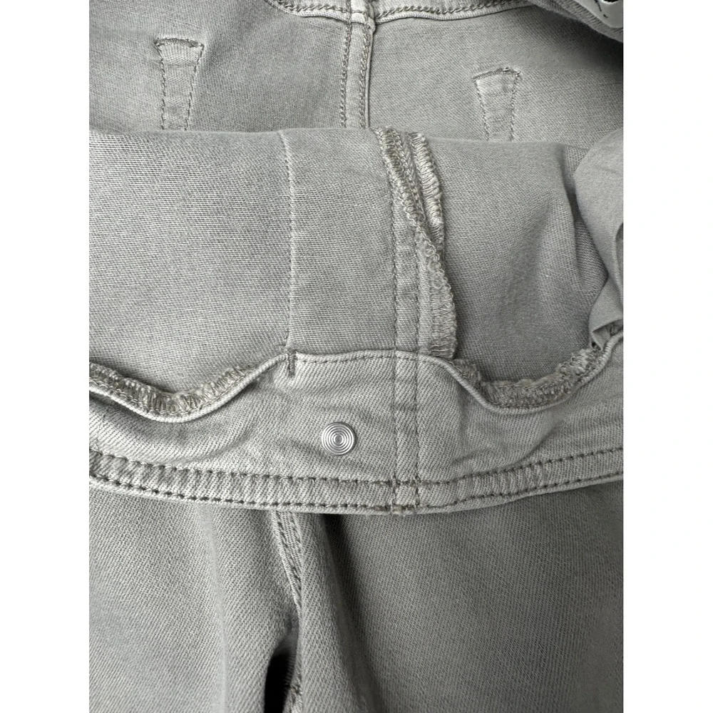 J.Jill Womens High Rise Cropped Pull On Jeans 14P Grey Stretch Denim Capri Pants